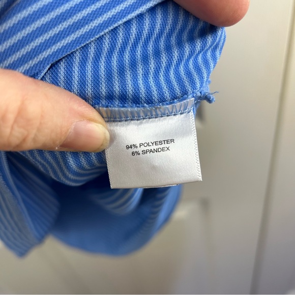 Peter Millar Summer Comfort Polo Shirt Size XXL US Open Blue Stripes - Picture 5 of 8